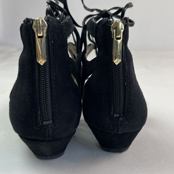 Sam Edelman Dawson Suede Strappy Sandal 8 Black Gladiator Hippie Boho Grunge - Picture 11 of 11